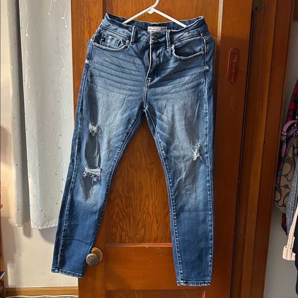 KanCan Dark Blue Distressed Skinny Jeans